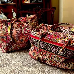 Vera Bradley set . Retired . Weekend bag and overnight tote!